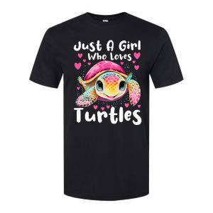 Just A Girl Who Loves Turtles Sea Animal Reptile Lover Softstyle CVC T-Shirt