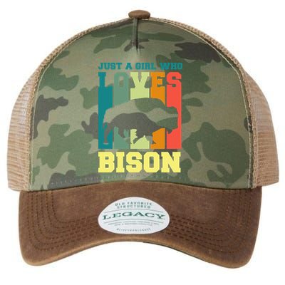 Just A Girl Who Loves Bison Legacy Tie Dye Trucker Hat