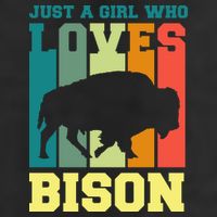 Just A Girl Who Loves Bison Cool Comfort Performance Bucket Hat