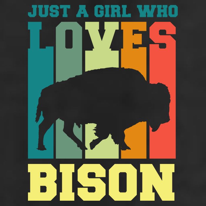 Just A Girl Who Loves Bison Cool Comfort Performance Bucket Hat