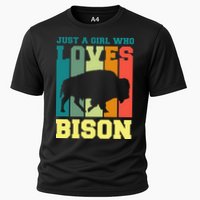 Just A Girl Who Loves Bison Cooling Performance Crew T-Shirt