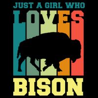 Just A Girl Who Loves Bison Cooling Performance Crew T-Shirt