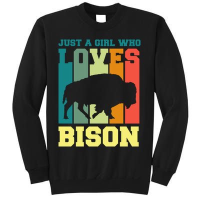 Just A Girl Who Loves Bison Sweatshirt