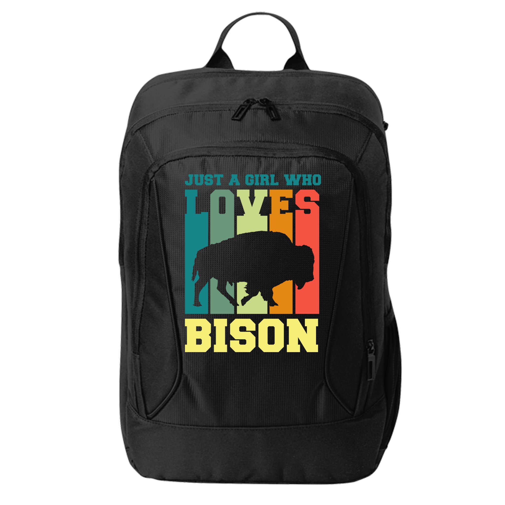 Just A Girl Who Loves Bison City Backpack
