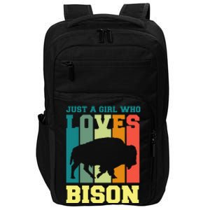 Just A Girl Who Loves Bison Impact Tech Backpack