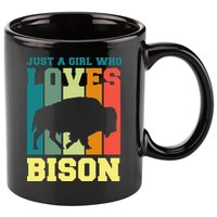 Just A Girl Who Loves Bison 11oz C Handle Ceramic Mug