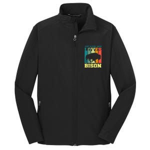 Just A Girl Who Loves Bison Core Soft Shell Jacket