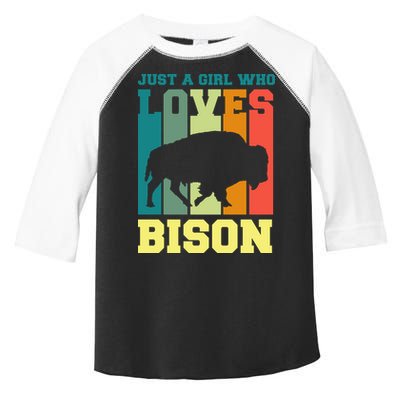 Just A Girl Who Loves Bison Toddler Fine Jersey T-Shirt