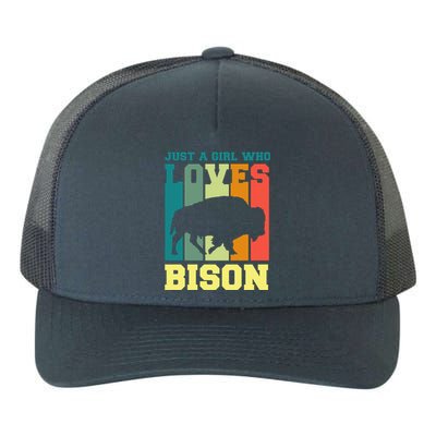 Just A Girl Who Loves Bison Yupoong Adult 5-Panel Trucker Hat