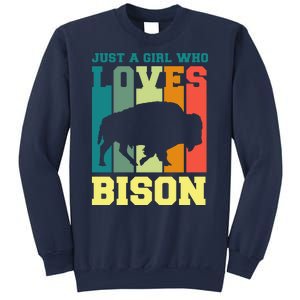 Just A Girl Who Loves Bison Sweatshirt