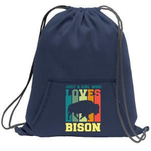 Just A Girl Who Loves Bison Sweatshirt Cinch Pack Bag