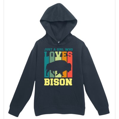 Just A Girl Who Loves Bison Urban Pullover Hoodie