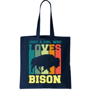 Just A Girl Who Loves Bison Tote Bag