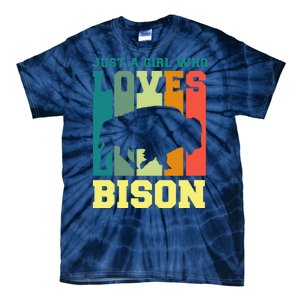 Just A Girl Who Loves Bison Tie-Dye T-Shirt