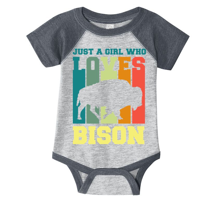 Just A Girl Who Loves Bison Infant Baby Jersey Bodysuit