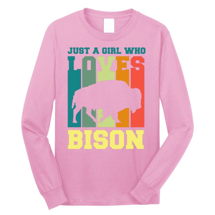 Just A Girl Who Loves Bison Long Sleeve Shirt