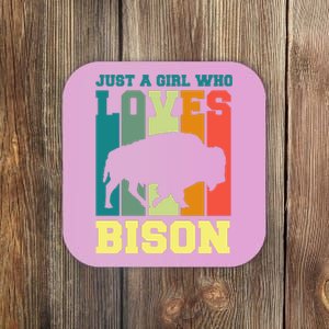 Just A Girl Who Loves Bison Coaster