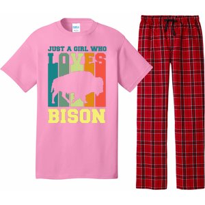 Just A Girl Who Loves Bison Pajama Set