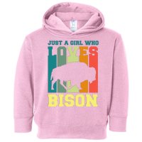 Just A Girl Who Loves Bison Toddler Hoodie