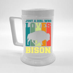 Just A Girl Who Loves Bison Beer Stein