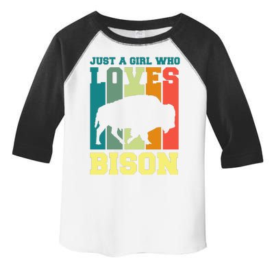 Just A Girl Who Loves Bison Toddler Fine Jersey T-Shirt