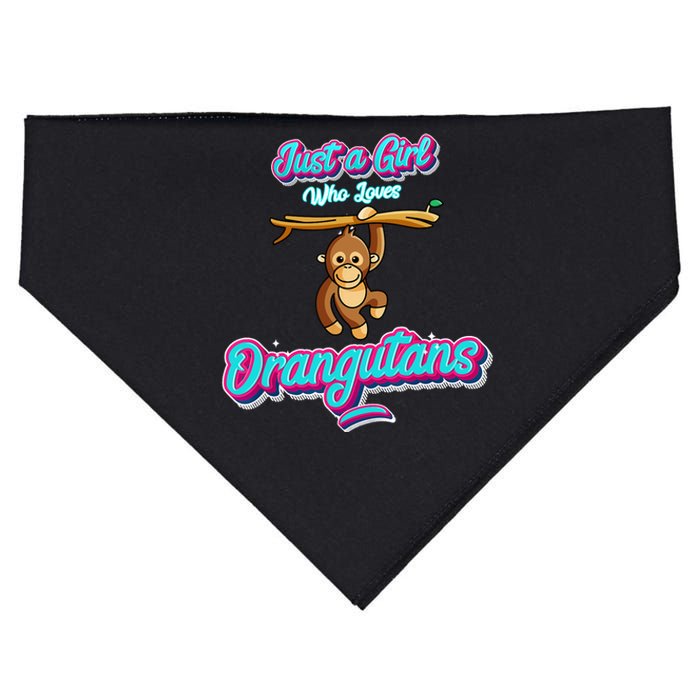 Just a Girl Who Loves Orangutans USA-Made Doggie Bandana