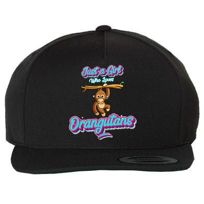 Just a Girl Who Loves Orangutans Wool Snapback Cap