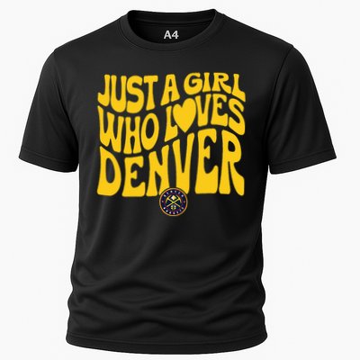 Just A Girl Who Loves D.E.N.V.E.R Nuggets Wavy Performance Shirt