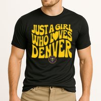 Just A Girl Who Loves D.E.N.V.E.R Nuggets Wavy Performance Shirt