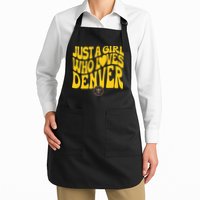 Just A Girl Who Loves D.E.N.V.E.R Nuggets Wavy Apron