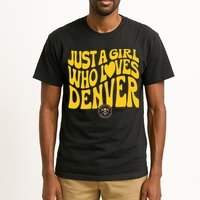 Just A Girl Who Loves D.E.N.V.E.R Nuggets Wavy Tall T-Shirt