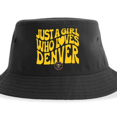Just A Girl Who Loves D.E.N.V.E.R Nuggets Wavy Sustainable Bucket Hat