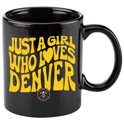 Just A Girl Who Loves D.E.N.V.E.R Nuggets Wavy 11oz C Handle Ceramic Mug