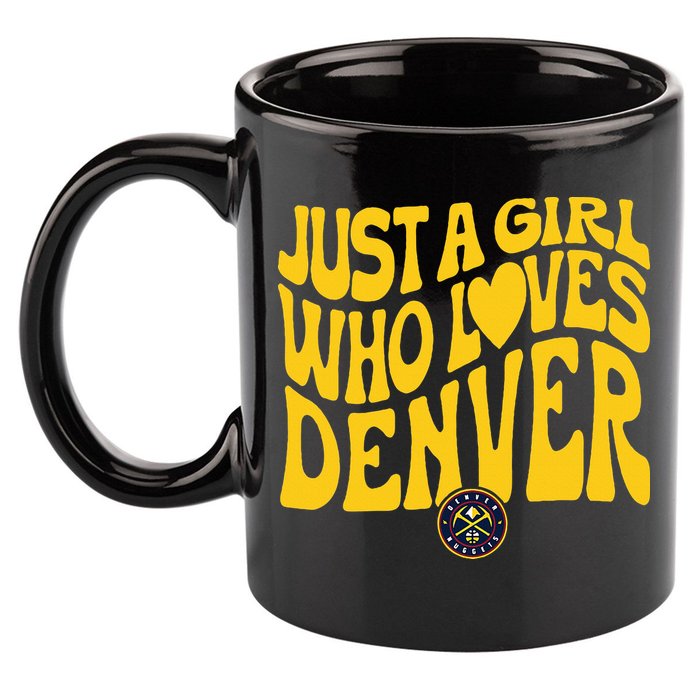 Just A Girl Who Loves D.E.N.V.E.R Nuggets Wavy 11oz C Handle Ceramic Mug