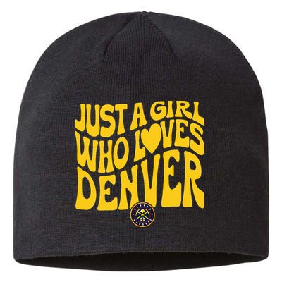 Just A Girl Who Loves D.E.N.V.E.R Nuggets Wavy Sustainable Beanie
