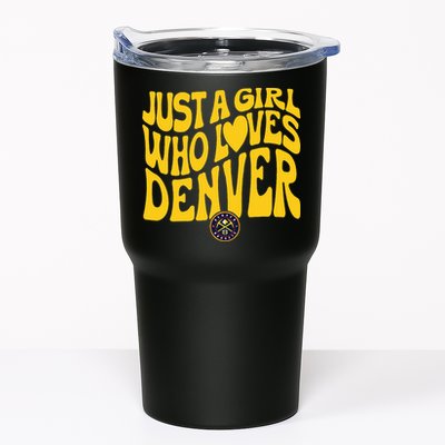 Just A Girl Who Loves D.E.N.V.E.R Nuggets Wavy Tumbler