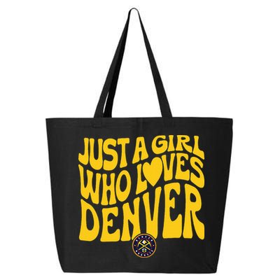 Just A Girl Who Loves D.E.N.V.E.R Nuggets Wavy 25L Jumbo Tote