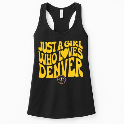 Just A Girl Who Loves D.E.N.V.E.R Nuggets Wavy Womens Tank Top