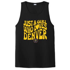 Just A Girl Who Loves D.E.N.V.E.R Nuggets Wavy PosiCharge Competitor Tank