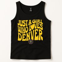 Just A Girl Who Loves D.E.N.V.E.R Nuggets Wavy Tank Top