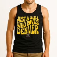 Just A Girl Who Loves D.E.N.V.E.R Nuggets Wavy Tank Top