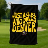 Just A Girl Who Loves D.E.N.V.E.R Nuggets Wavy Golf Towel