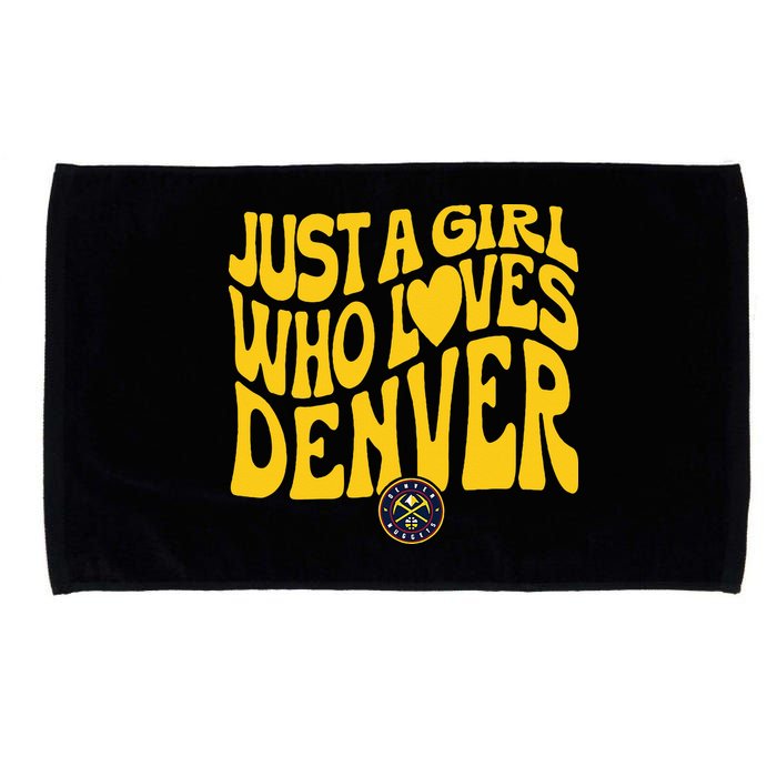 Just A Girl Who Loves D.E.N.V.E.R Nuggets Wavy Microfiber Hand Towel