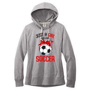 Just A Girl Who Loves Soccer Girl Women's Fleece Hoodie