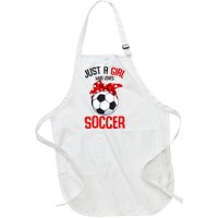 Just A Girl Who Loves Soccer Girl Full-Length Apron With Pockets