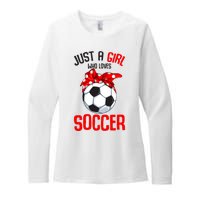 Just A Girl Who Loves Soccer Girl Womens CVC Long Sleeve Shirt