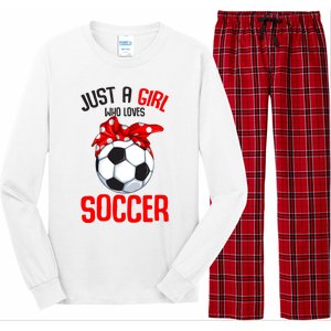 Just A Girl Who Loves Soccer Girl Long Sleeve Pajama Set