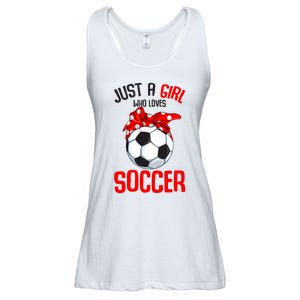 Just A Girl Who Loves Soccer Girl Ladies Essential Flowy Tank