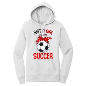 Just A Girl Who Loves Soccer Girl Women's Pullover Hoodie