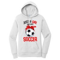 Just A Girl Who Loves Soccer Girl Women's Pullover Hoodie